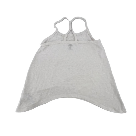 Old Navy  White Criss Cross Back Braided Spaghetti Strap Tank Top Size 5 Girl’s - Picture 3 of 5